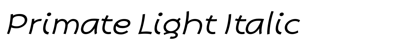 Primate Light Italic